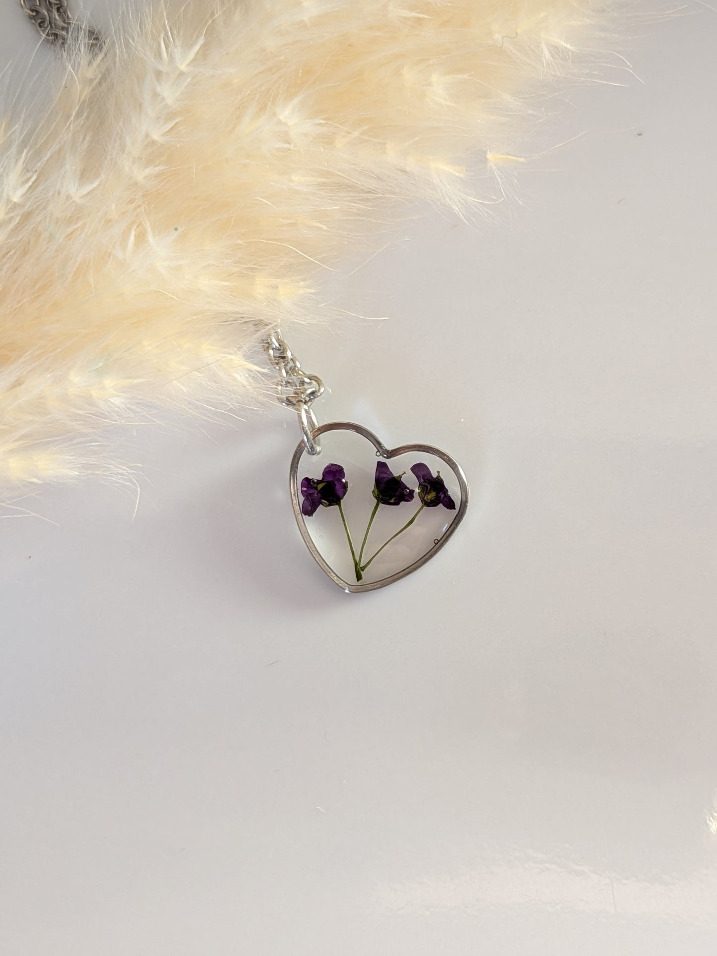 Floral heart pendant