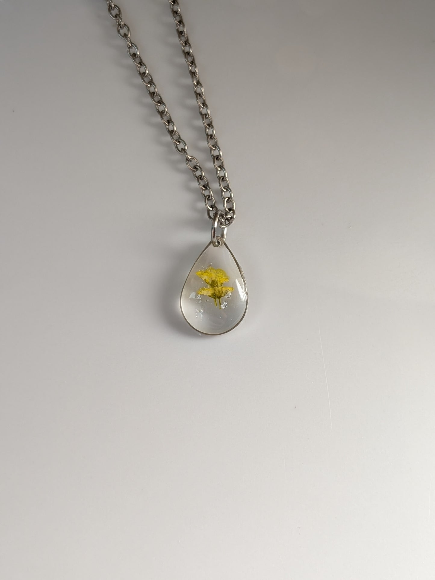 Yellow floral teardrop