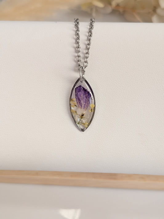 Purple, yellow, white floral