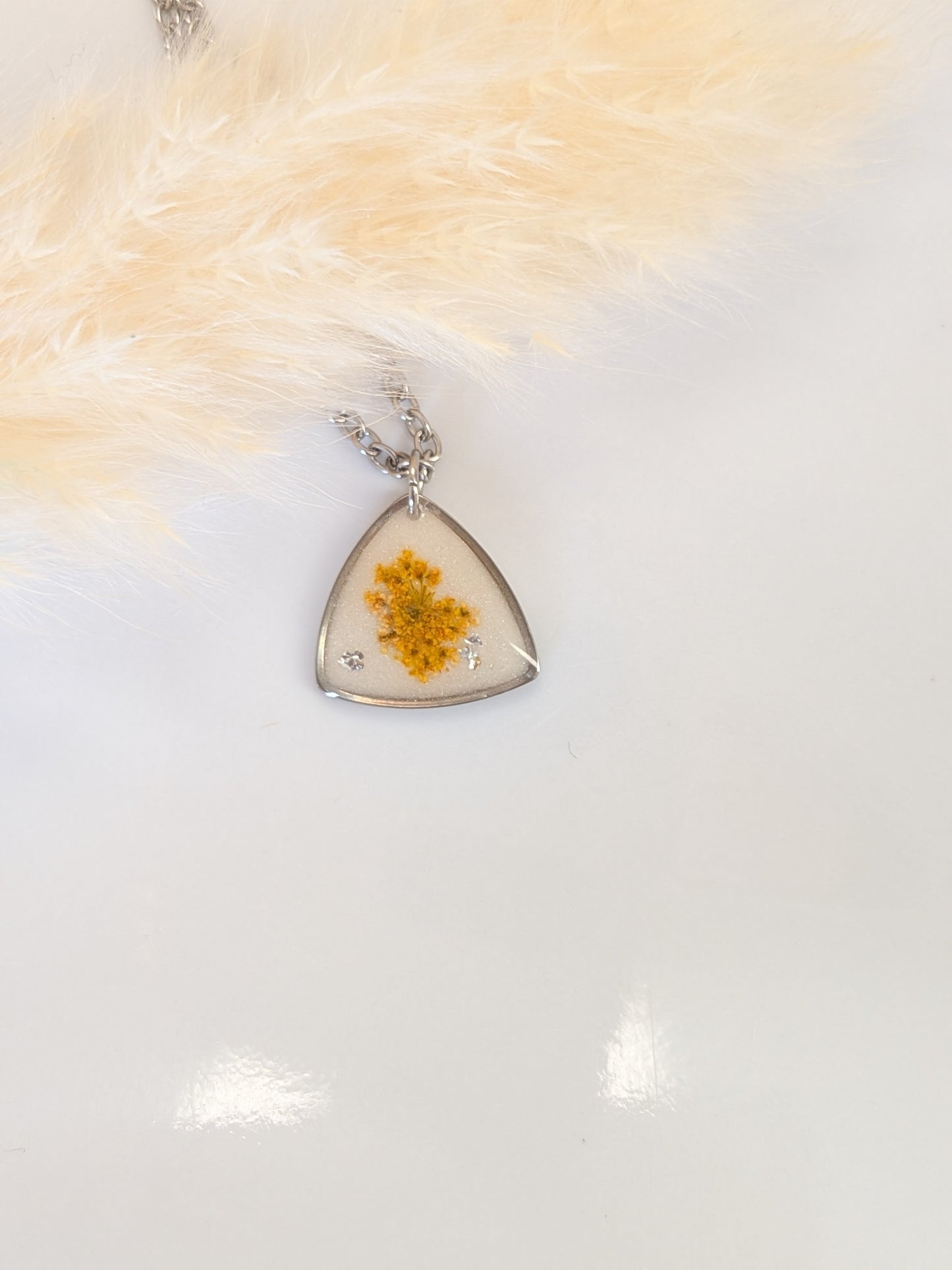 Orange floral with white background