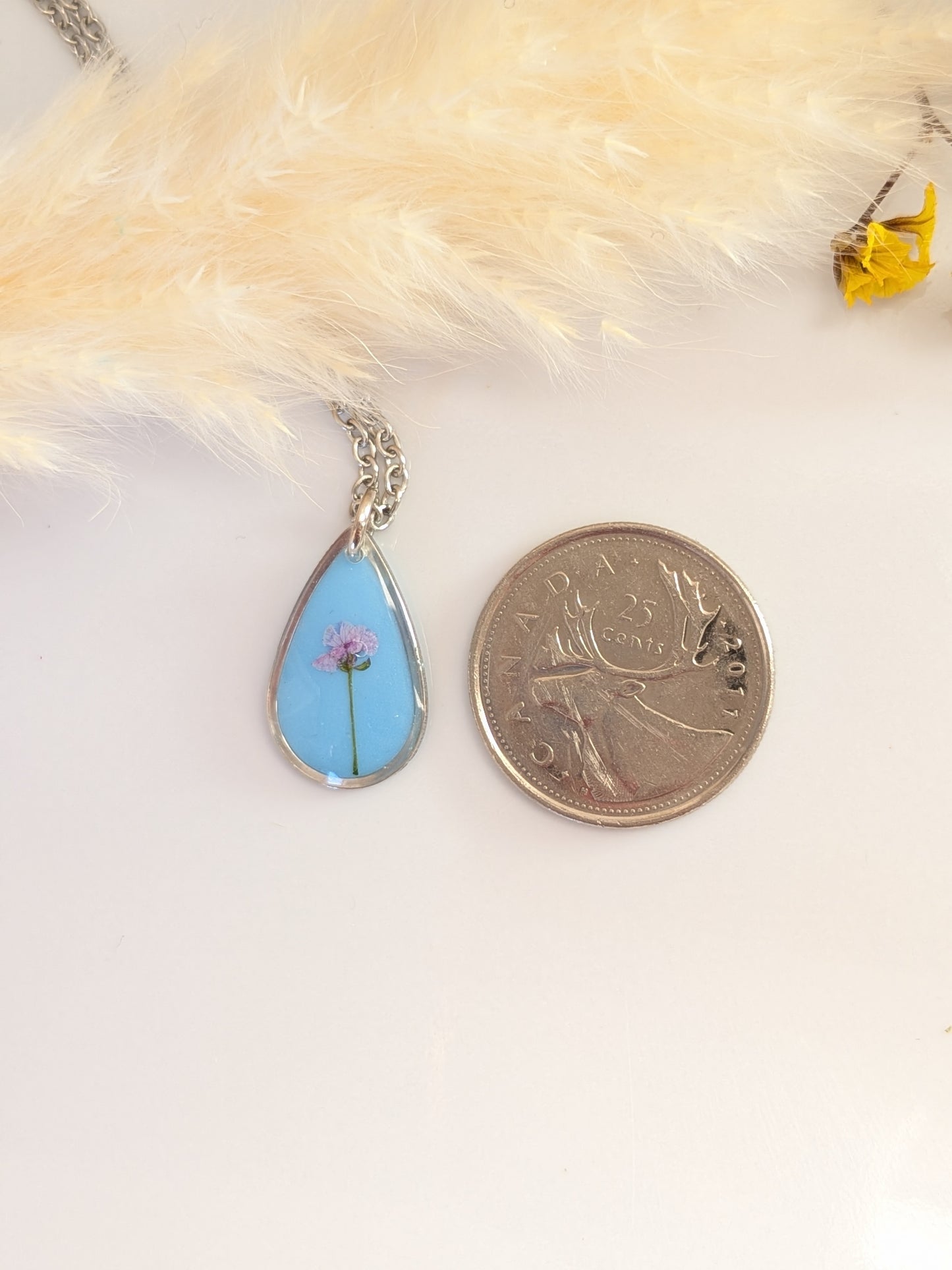 Blue teardrop pendant