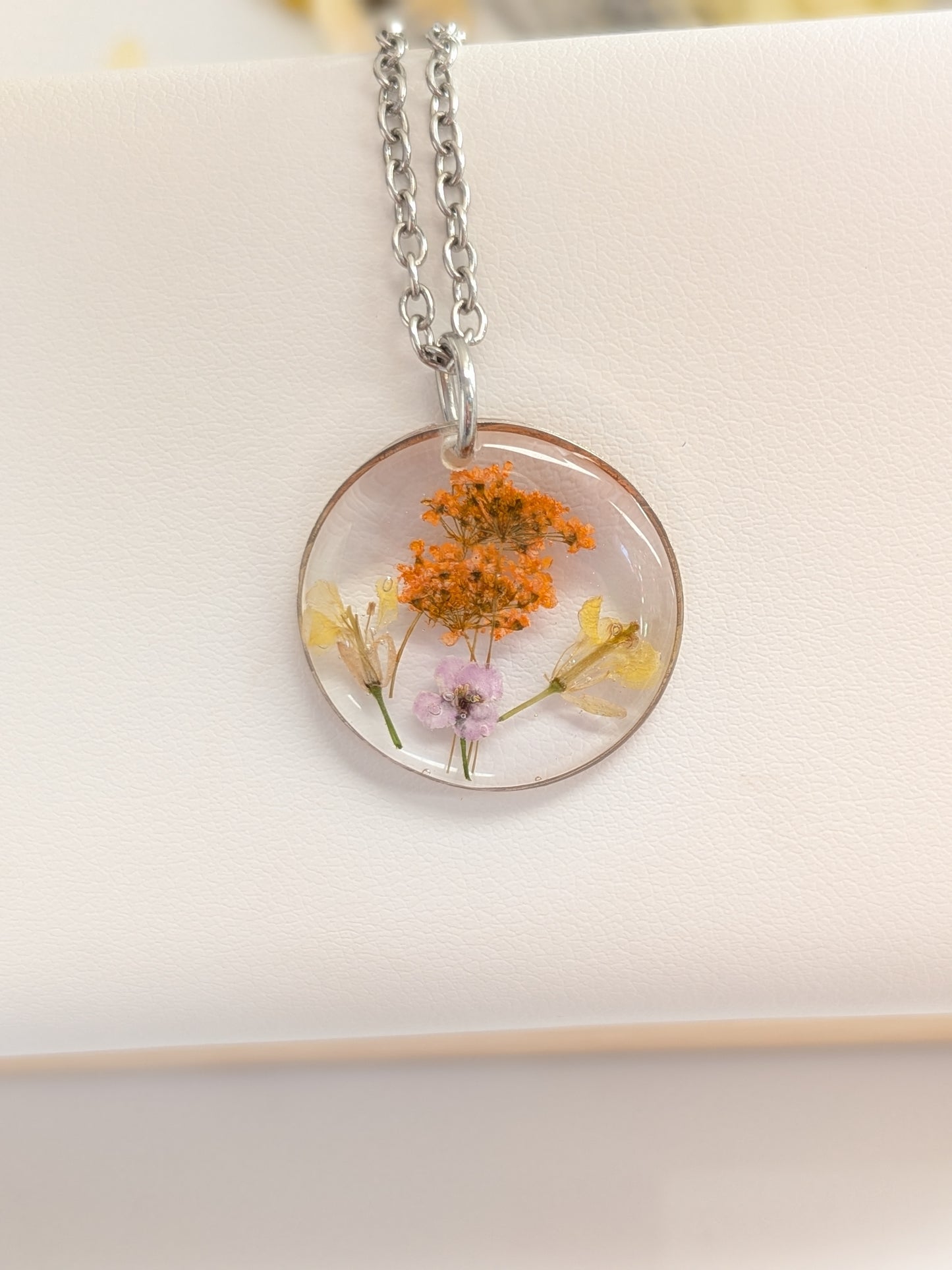 Orange, yellow, purple floral