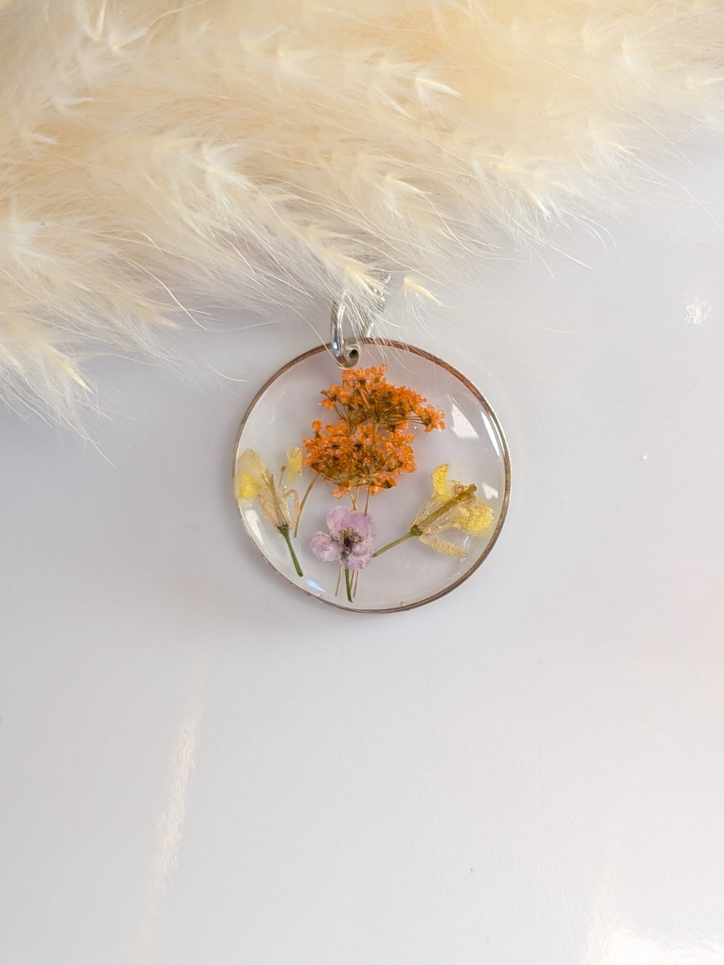 Orange, yellow, purple floral