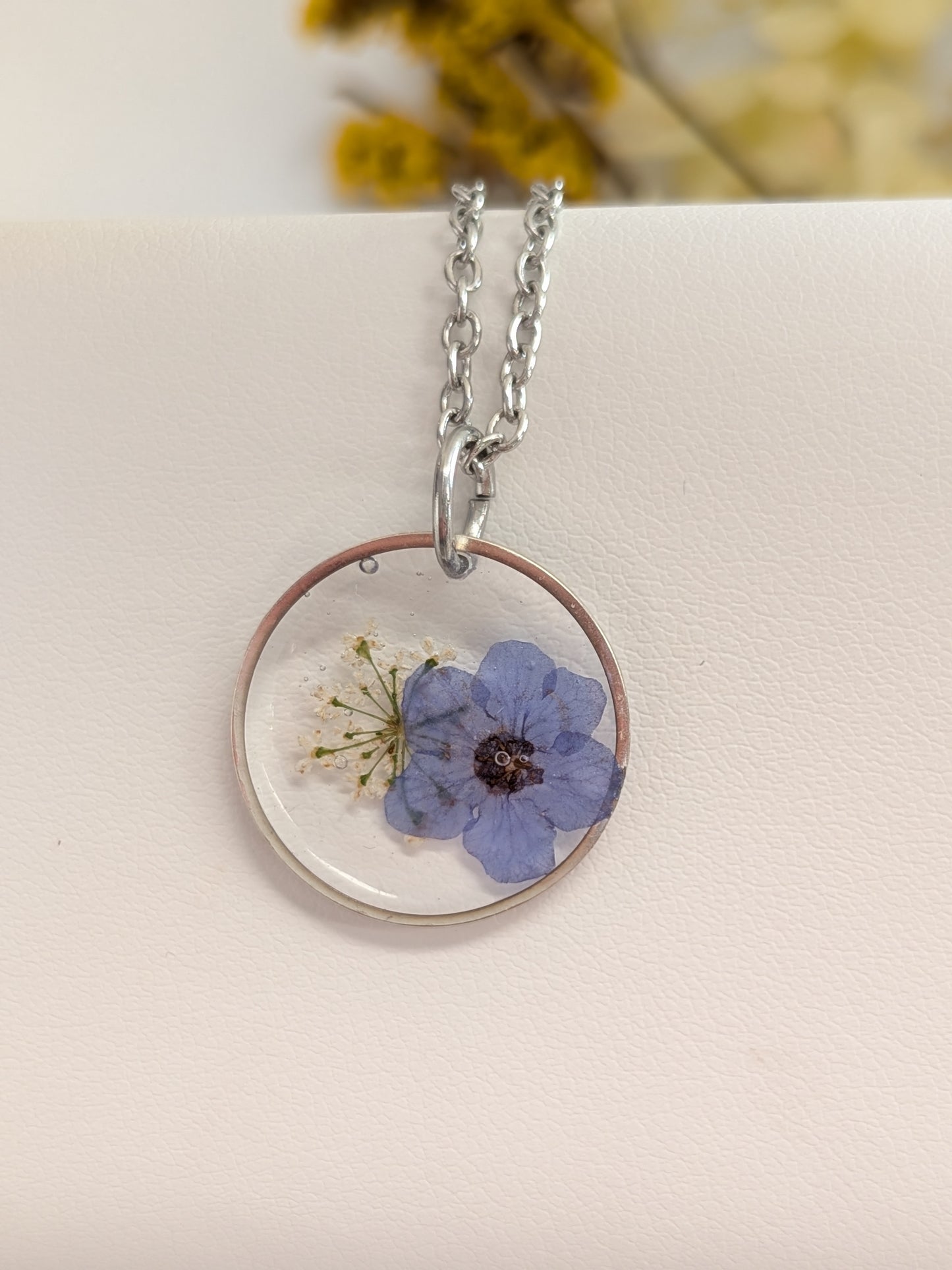 Forget me not. Queen Ann lace