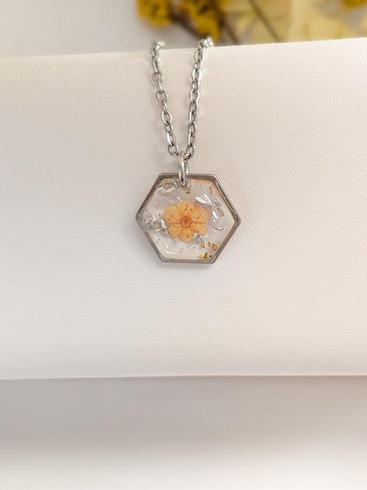 Orange floral pendant