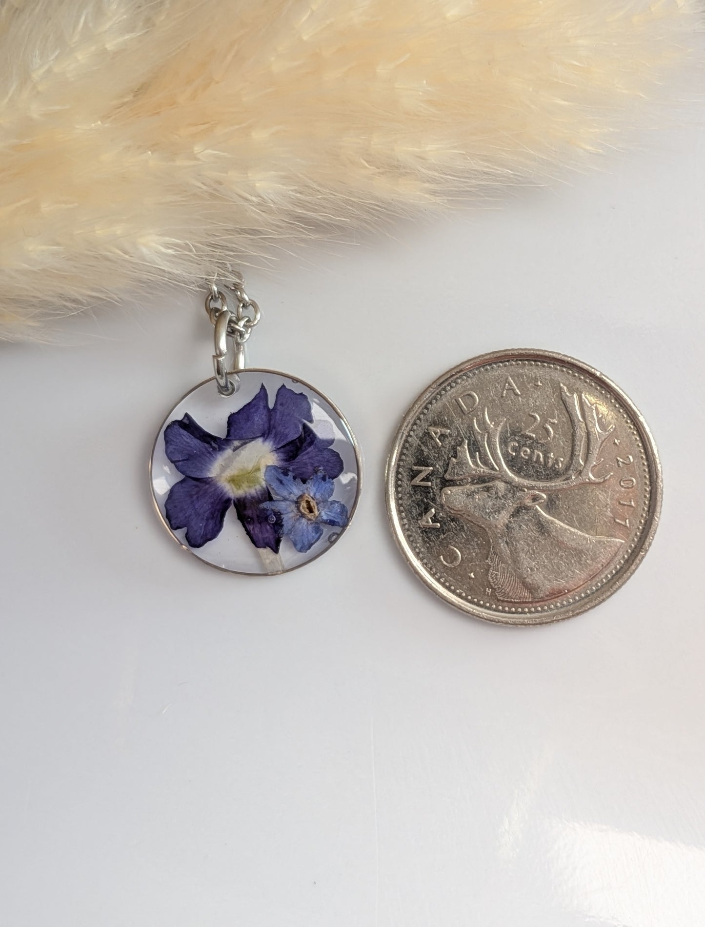 Blue floral pendant
